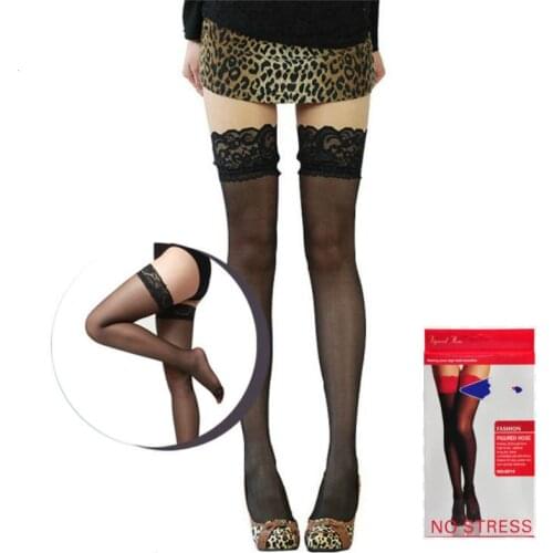 Women Many Colors Stockings Black Lace Knee Red Princess Bas Femme Sexy Hold White Stay Up Stockings