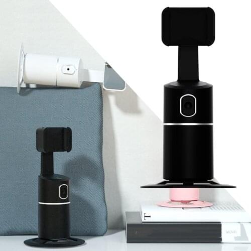 Face Body Auto Tracking Phone Holder Selfie Stick 360 Rotation Tripod Phone Camera Mount with Selfie Ring Light for Live Vlog