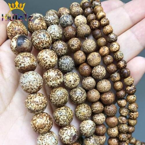 Natural Wood Texture Agata Onyx Beads Round Loose Stone Beads For DIY Making Bracelet Necklace Jewelry 15inches 4/6/8/10/12mm