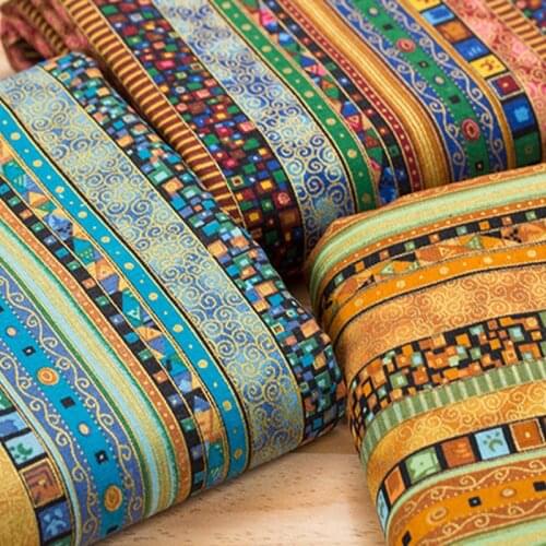 Ethnic Fabric DIY Bag Curtain Table Cloth Scarf Bronzing Poly Cotton Textile Patchwork Tissue
