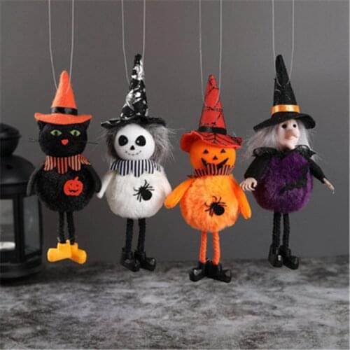 Halloween Pendant Pumpkin Witch Doll Hanging Ornaments Bar Haunted House Creative Decoration Horror Props Home Party Decorations