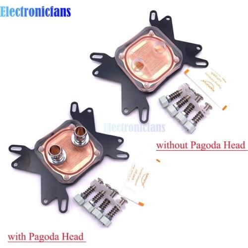 Butterfly Bracket Type Computer CPU Cooler Water Cooling Heatsink CPU Block Radiator with Outer Diameter 11MM Pagoda Head