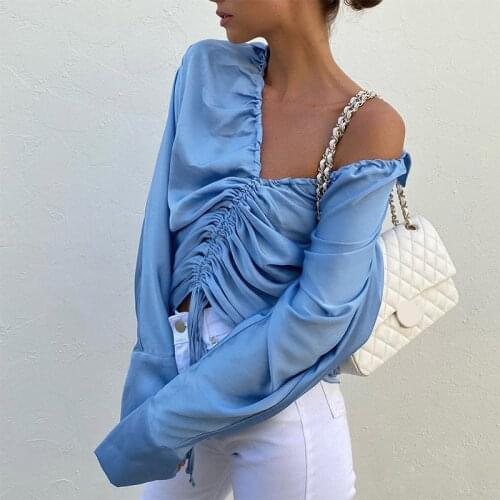 MCCKLE Satin Blouses