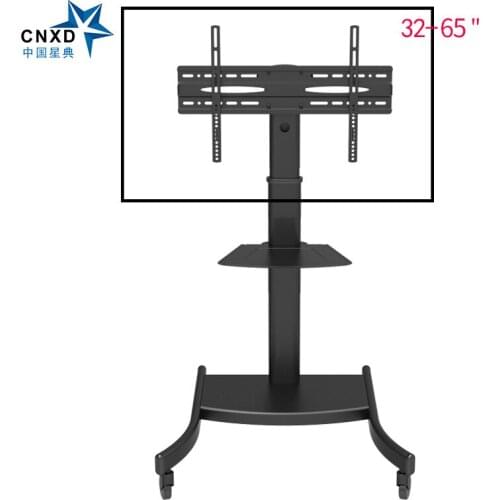 Fashional TV Floor Stand TV Bracket Mount Mobile TV Carts Holder with Tray DVD Shelf Fit for 32"-60" Max Support 30KG Weight