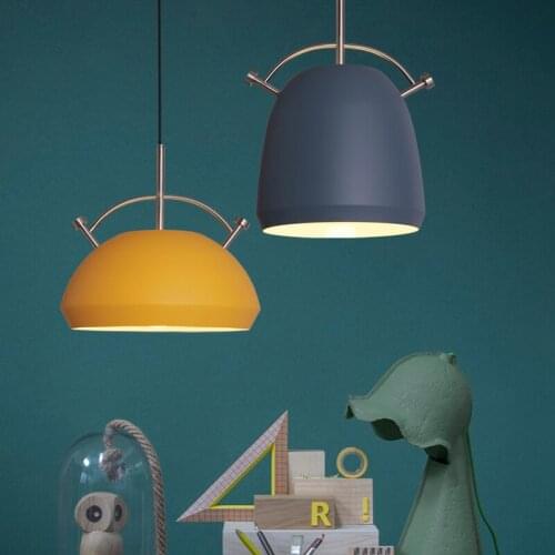 Fashion Colorful Modern Wood Pendant Lights Lamparas Minimalist design shade Luminaire Dining Room Lights Pendant Lamp