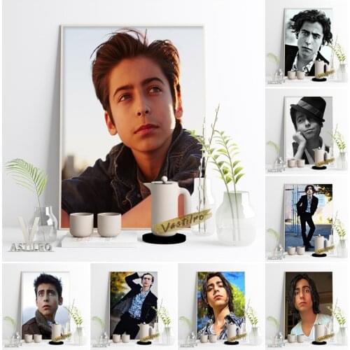 Aidan Gallagher Fashion Art Poster Actor Star Portrait Magazine Black White Canvas Wall Stickers Handsome Boy Prints Home Decor
