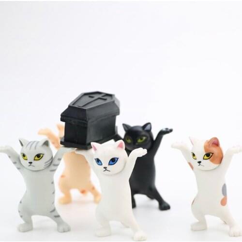 Kat oortelefoon gewichtheffen rek grappige doodskist kat gewichtheffen kinderen gewichtheffen kat pen houder accessoires