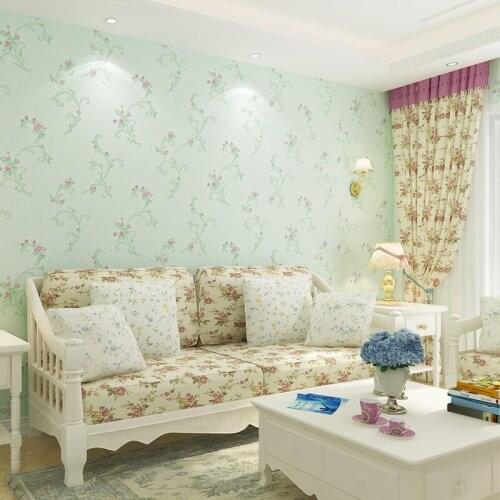 Non-woven 3d Rural Rustic Floral Wallpaper Rolls Romantic Wall Paper For Living Room Bedroom Tv Background Walls Pink Wallpapers