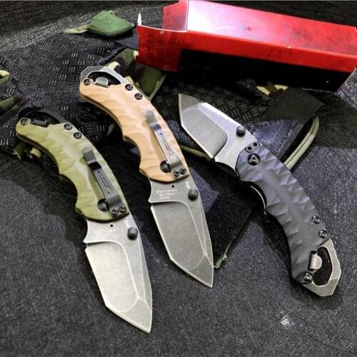 12pcs OEM 8750 Folding Knife 8cr13mov Blade Outdoor Hunting Camping Pocket Portable Self-Defense Tactics EDC Christmas Gift