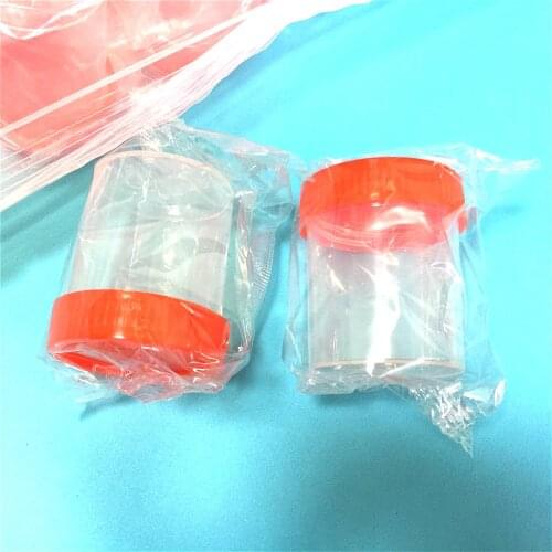 Plastic Urine Container Cup 100 ml / 120 ml Plastic Vials Screw Cover Sputum Cup EO-Sterilized Individual Package 50/PK