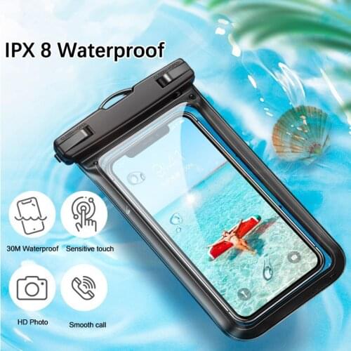 Floating Airbag Waterproof Swim Bag Phone Case For iphone 11 12 Pro Max Samsung Xiaomi mi 10 11 Pro Redmi Huawei P40 P30 Cover