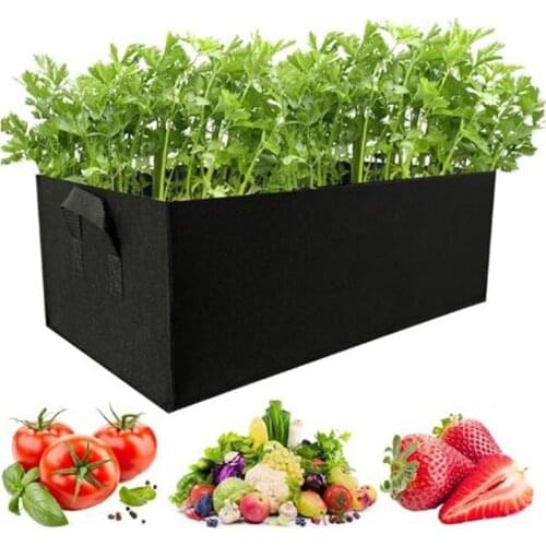 Rectangular Vegetable Grow Bags Garden Nursery Planting Flower Pot Anti-Corrosion Fabric Non-Woven Planters Bag