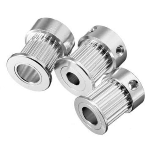 KuaiJieWei 3D printer Store GT2 Timing Pulley 20Teeth Alumium Gear Bore 5MM 6.35MM 8MM For GT2 Belt Width 10mm For 3D Printer