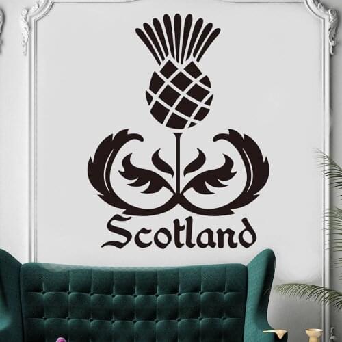 Scottish thistle Scotland thistle Car Window Wall Stickers Bedroom Living Room Gaelic Highlander Thistle England Decals DW7521
