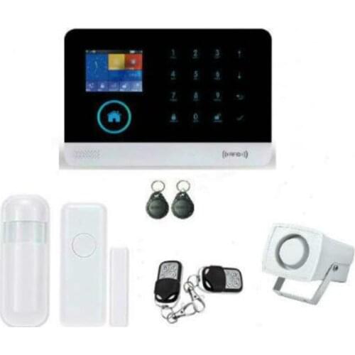 SmartYIBA APP Control Security Alarm Wireless Shop Home Alarm System With White Siren Horn Motion Detection SMS GPRS Alarm Kits