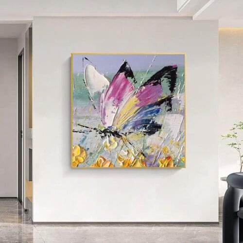 Modern Oil Paintings Animal Painting Beautiful Butterflies Canvas Art Picture For Living Room Wall Sticker Poster No Frame