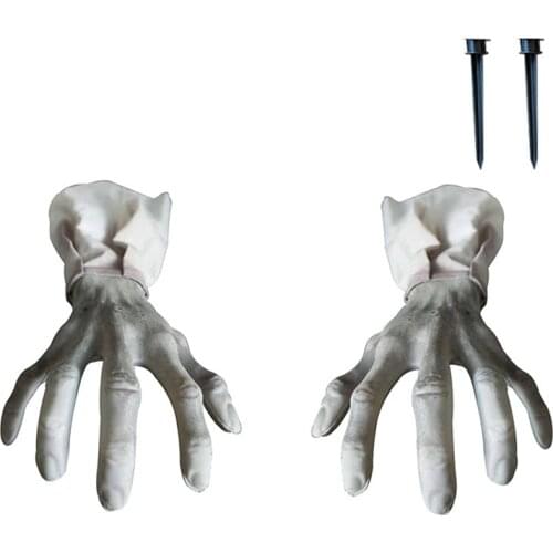 Scary Green Skeleton Hands for Halloween Horror Ghost House Secret Room Scene Layout Decoration Skull Terror Hands
