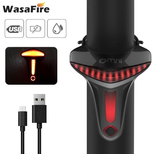 Smart Brake Bike Tail Light USB Rechargeable Bicycle Taillight Auto Star Stop LED Cycling Warning Lamp 5 Modes MTB Rear Light