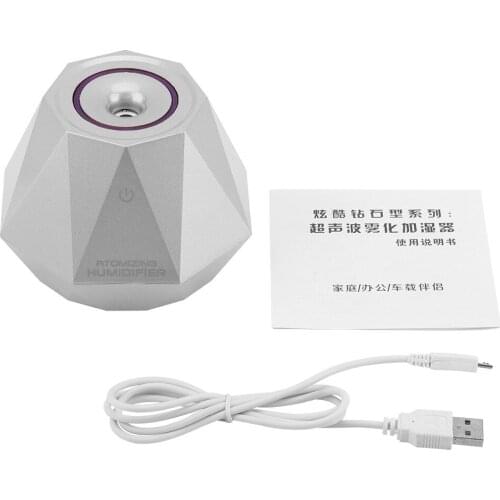 180ml Mini Diamond Shape Air Humidifier Home Car Office Aroma Diffuser Cool Mist Maker Purifier Machine
