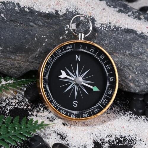 Outdoor Compass Navigation Portable Aluminum Hiking Camping Compass Keychain Lightweight Mulit Tool Outdoor Camping Tools