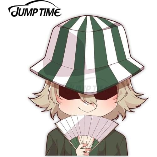 Jump Time 13 x 8.6cm Car Decor Urahara Cartoon Avatar Car Stickers Motorcycle WindowsTrunk Peeker Waterproof Vinyl Decoration