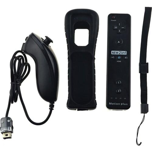 Built-In Motion Plus Remote Controller Nunchuk Gamepad for Nintendo Wii Joystick Wireless Remote Controle Joypad