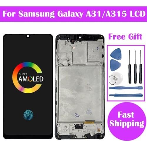 AMOLED A31 LCD For Samsung Galaxy A31 A315 LCD Display Touch Screen Digitizer Assembly For Samsung SM-A315F SM-A315F/DS LCD