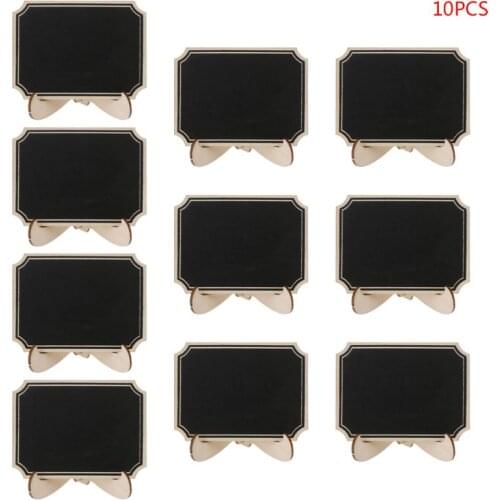 10 Pcs durable Mini Blackboard Sign Memo Message Stand Board perfect to decorate the wedding tables show table number