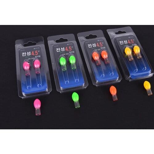 2PCS Night Fishing Luminous Float Battery Operated LED Float For Dark Water Fishing Float Light Fishing akcesoria wetkarskie