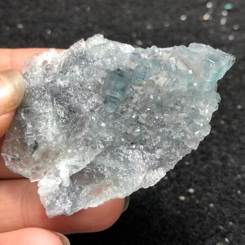 20.7g natural blue-green fluorite mineral ring vein healing teaching specimen stone decoration collection ornaments