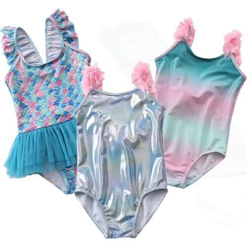 2021Girl Swimsuit One Piece Childrens Swimwear Swim Suits Child Flower Strap Bikinis Lace Bikini +Hat Sets Bathing Suit 1-6Yrs