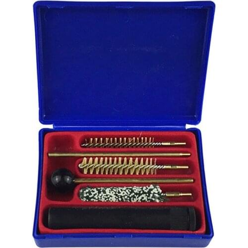 6 PCS Universal Gun Cleaning Kit For Rifle Pistol Handgun Shotgun Professional Gun Cleaning Gun Brush Tool Hunting Accessories