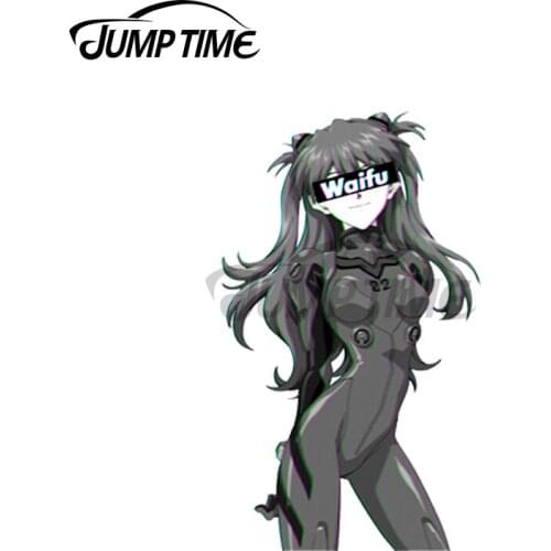 Jump Time 13 x 7cm For Asuka Waifu Anime Girl Fine Decal DIY Anime Decals 3D Car Stickers Waterproof Custom Printing Decoration