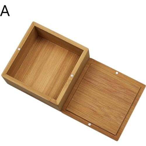 Bamboo Card Storage Box Desktop Poker Playing Card Box Container Case Tarots Box RXBB