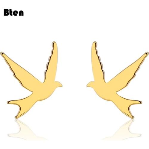 Bten Cute Bird Earrings For Women Funny Hummingbird Pigeon Eagle Parrot Animal Stud Earrings Novelty Jewelry