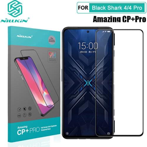 For Black Shark 4 Glass Nillkin CP+ Full Glue Coverage Screen Protector Tempered Glass for BlackShark 4 Pro