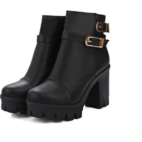Big SizeShort buckle embellished boots boots women shoes ankle boots for women ladies boots shoes woman winter