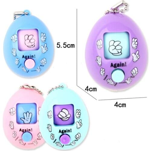 Family Games Keychain Rock Paper Scissors Play Toy Key Chain Egg Key Ring Mora Games Keychain Car Bag Pendant