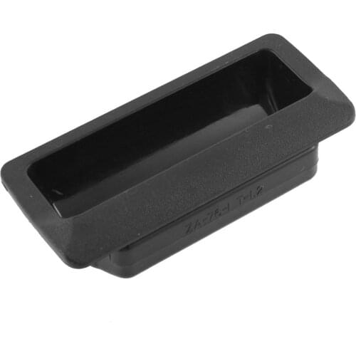 Black Plastic Cabinet Drawer Door Finger Insert Flush Recessed Pull Handle
