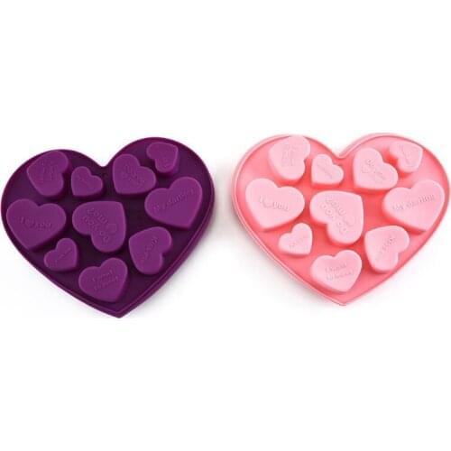 DIY Heart Silicone Mould Fondant Kitchen Cake Molds for Chocolate Baking Tools