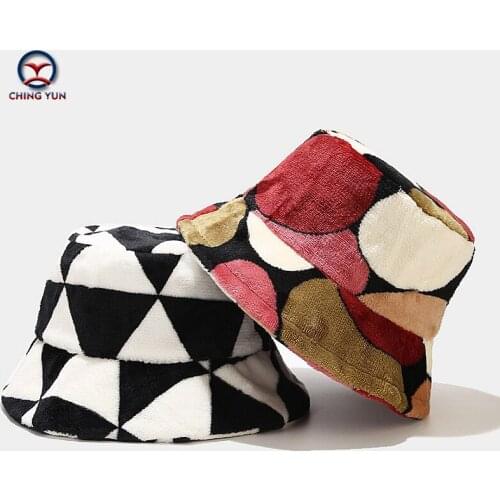 New Hat autumn and winter Printed leisure flannel face fisherman hat men and women Thicken the hat fashion outdoors warm hats