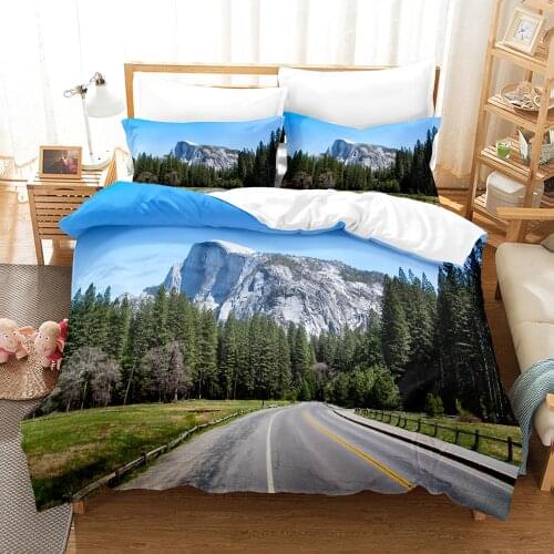 Beauty Tree Road Bedding Set Single Twin Full Queen King Size Tree Road Sky Bed Set Childrens Kid Bedroom Duvetcover Sets 004