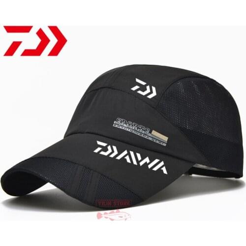 Daiwa Summer Visor Fisihing Sun Protection Hat Men Lady Outdoor Sport Running Baseball Cap Breathable Quick Dry Fishing Caps