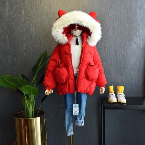 Fashion Winter New Jacket for Girls Children Jacket Kids Hooded Warm Outerwear Coat for Baby Clothes 3-7 Year Baby Girl Jacket