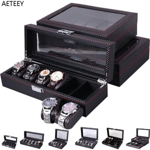 New Wood Watch Display Box Organizer Fibrous Skin Watch Wooden Fashion Watch Storage Packing Neutral Gift Boxes Jewelry Case