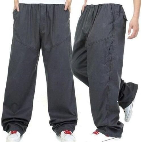 New Hip Hop Mens Trousers Pants Casual Joggers Loose Baggy Cargo Pants Cotton Male Clothing Plus Size 5XL 6XL