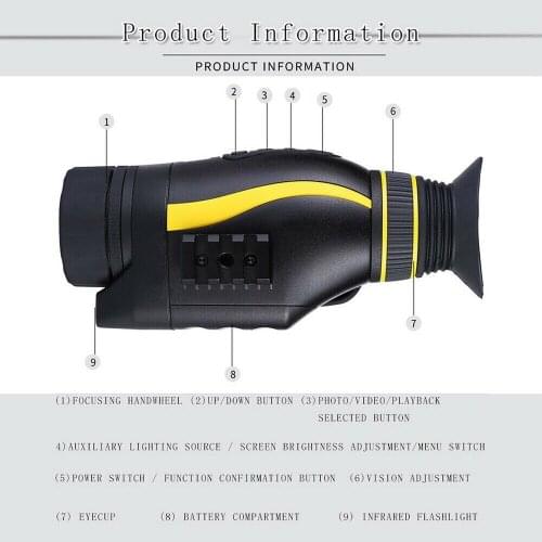 New Outdoor Infrared 4X Night Vision Monocular Handheld Optical Telescope Multifunction Tools Drop Shipping