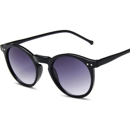 Vintage Leopard Round Sunglasses Women Fashion Cat Eye Mirror Sun Glasses Female Brand Designer Classic Gradient Driver Goggles