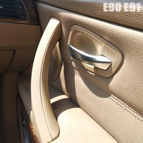 Beige Black Left Right Car Interior Handle Inner Door Armrest Panel Pull Trim Cover For BMW 3 series For E90 328xi Wagon 07-08