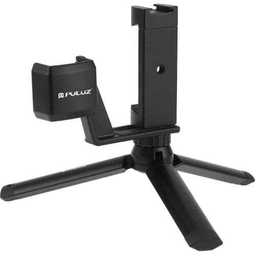 PULUZ Mini Metal Desktop Tripod Mount + Metal Phone Clamp Mount + Expansion Fixed Stand Bracket for DJI OSMO Pocket